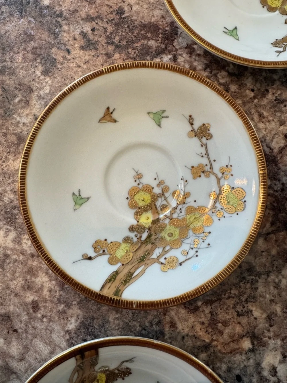 5 Vintage 1950s porcelain saucer from the Asahi Collection in Japan